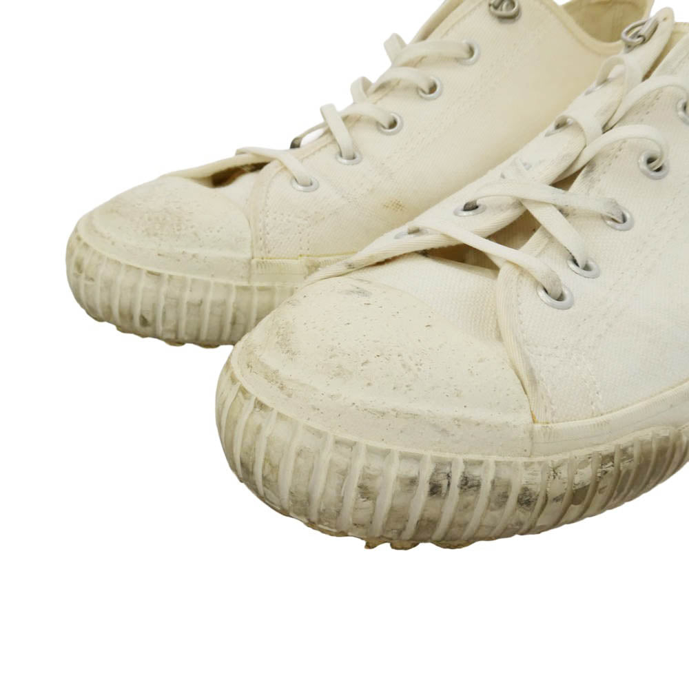 Nigel Cabourn ナイジェルケーボン ARMY TRAINERS アーミー トレーナー キャンバス ローカット スニーカー ホワイト オフホワイト系 8 1/2【中古】
