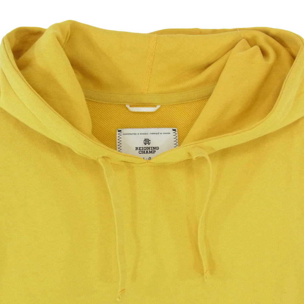 REIGNING CHAMP レイニングチャンプ RC-3529 Lightweight Terry Pullover Hoodie ライトウエイト フレンチテリー プルオーバー スウェット パーカー フーディー イエロー系 L【中古】
