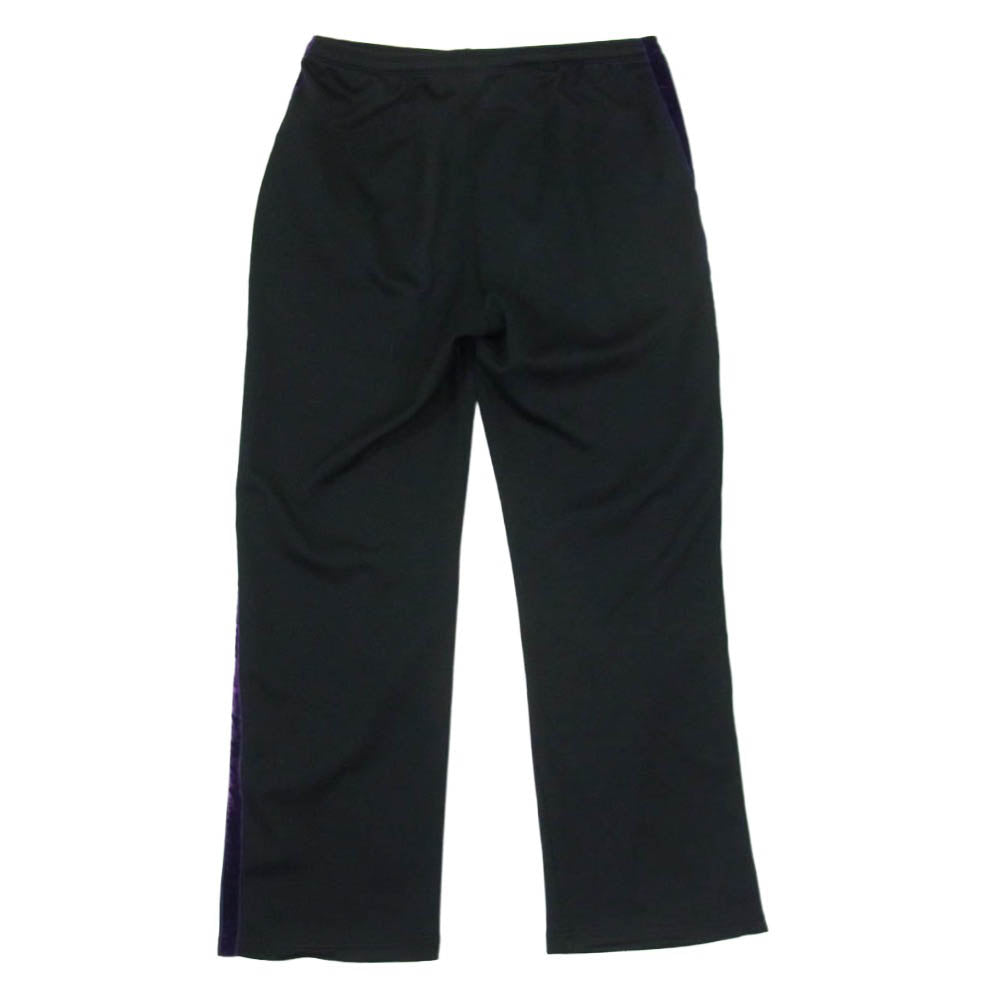 Needles ニードルス 18AW DI183 Side Line Center Seam Pant Poly Smooth ロゴ刺繡 サイドライン センターシーム ポリスムース トラックパンツ ブラック系 S【中古】