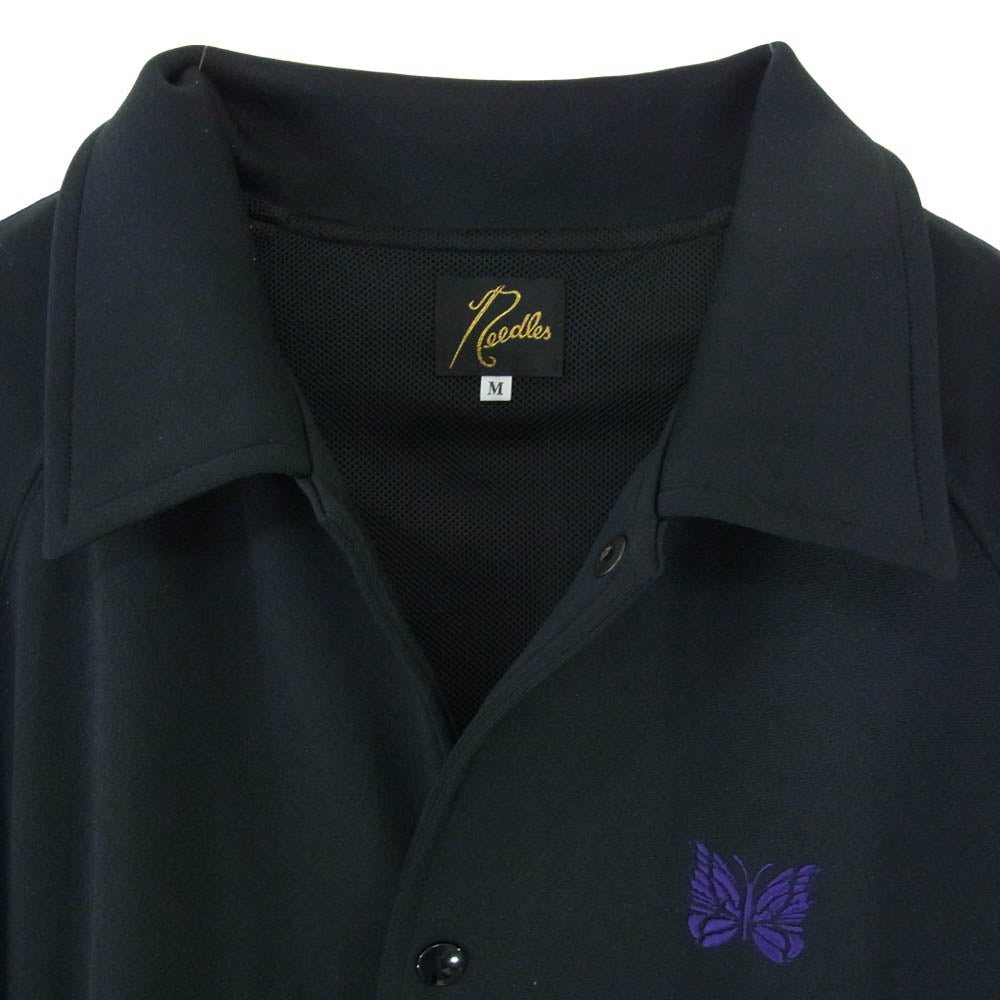 Needles ニードルス 18AW DI182 Side Line Coach Jacket ロゴ刺繍 サイドライン コーチジャケット ブラック系 パープル系 M【中古】