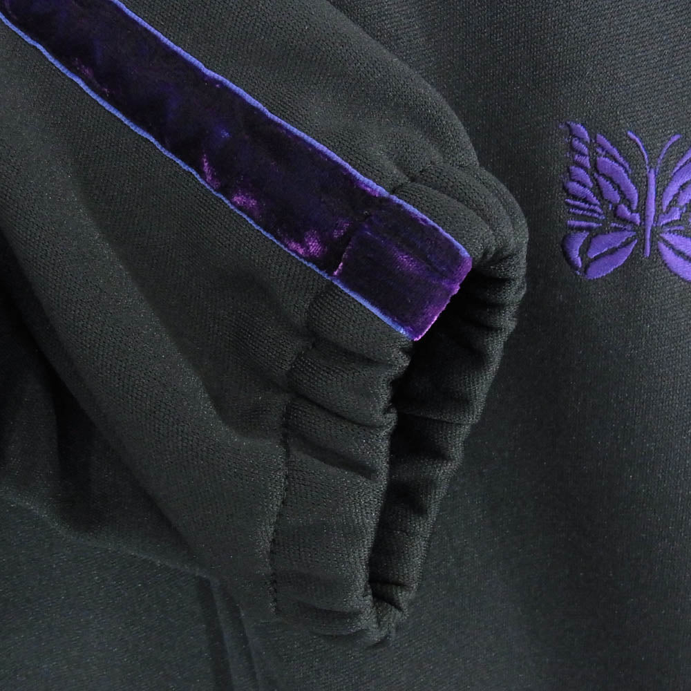 Needles ニードルス 18AW DI182 Side Line Coach Jacket ロゴ刺繍 サイドライン コーチジャケット ブラック系 パープル系 M【中古】