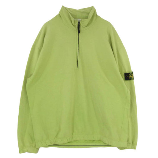STONE ISLAND ストーンアイランド 97SS 26156076 アーカイブ コンパス ロゴパッチ ハーフジップ スウェットシャツ ライトグリーン系 XXL【中古】