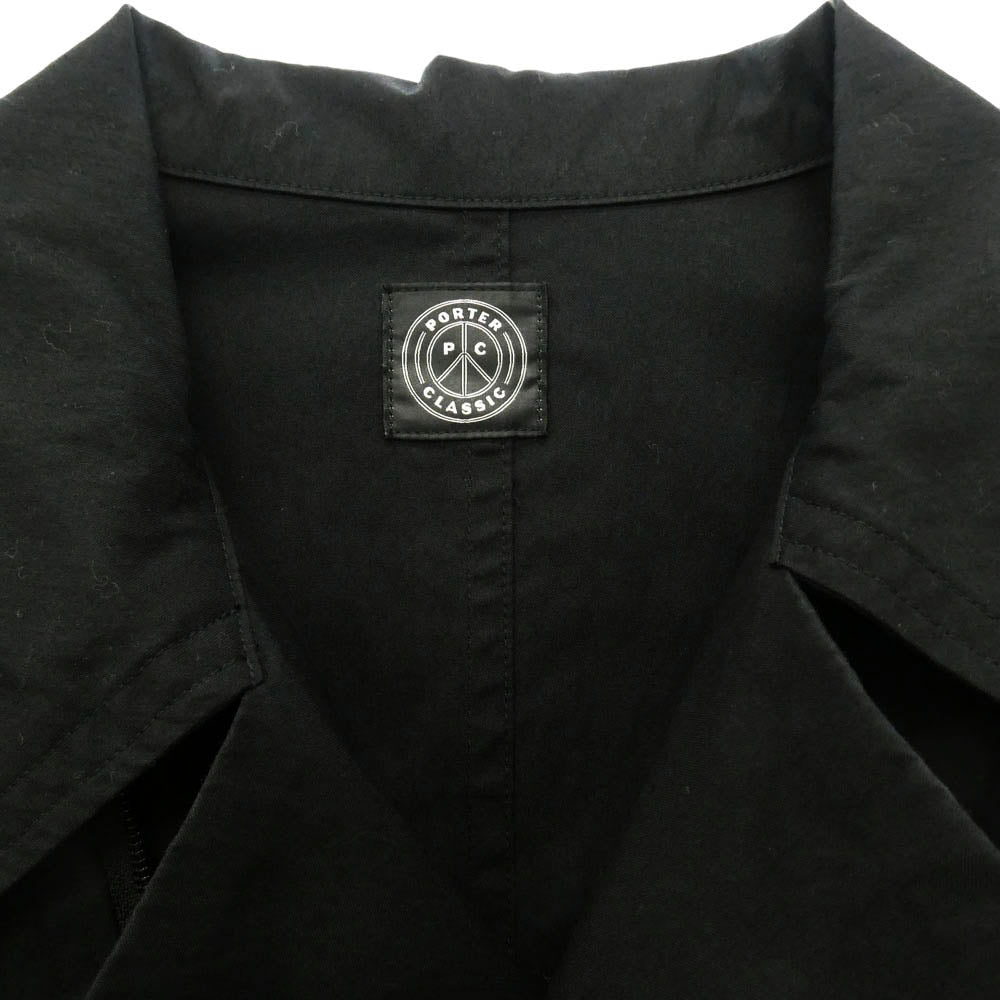 PORTER CLASSIC ポータークラシック POPLIN RIDING COAT ポプリン ダブルジップ ライディングコート ブラック系 M【中古】