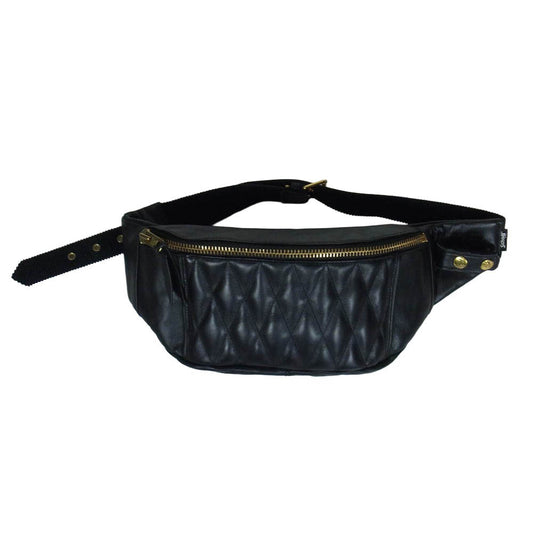 schott ショット PADDED BODY BAG パデッド レザー ボディ バッグ ブラック系【美品】【中古】