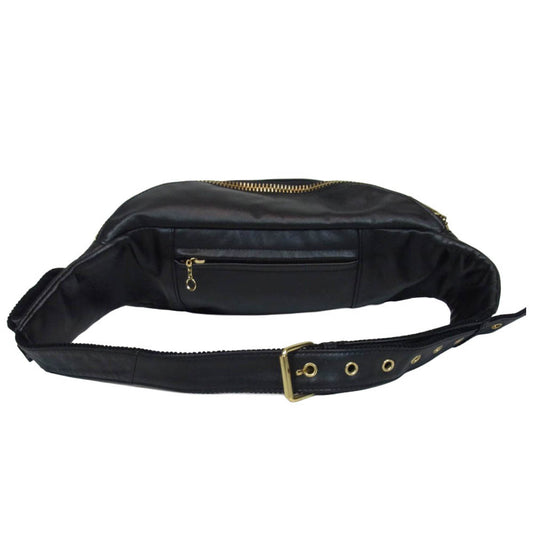 schott ショット PADDED BODY BAG パデッド レザー ボディ バッグ ブラック系【美品】【中古】