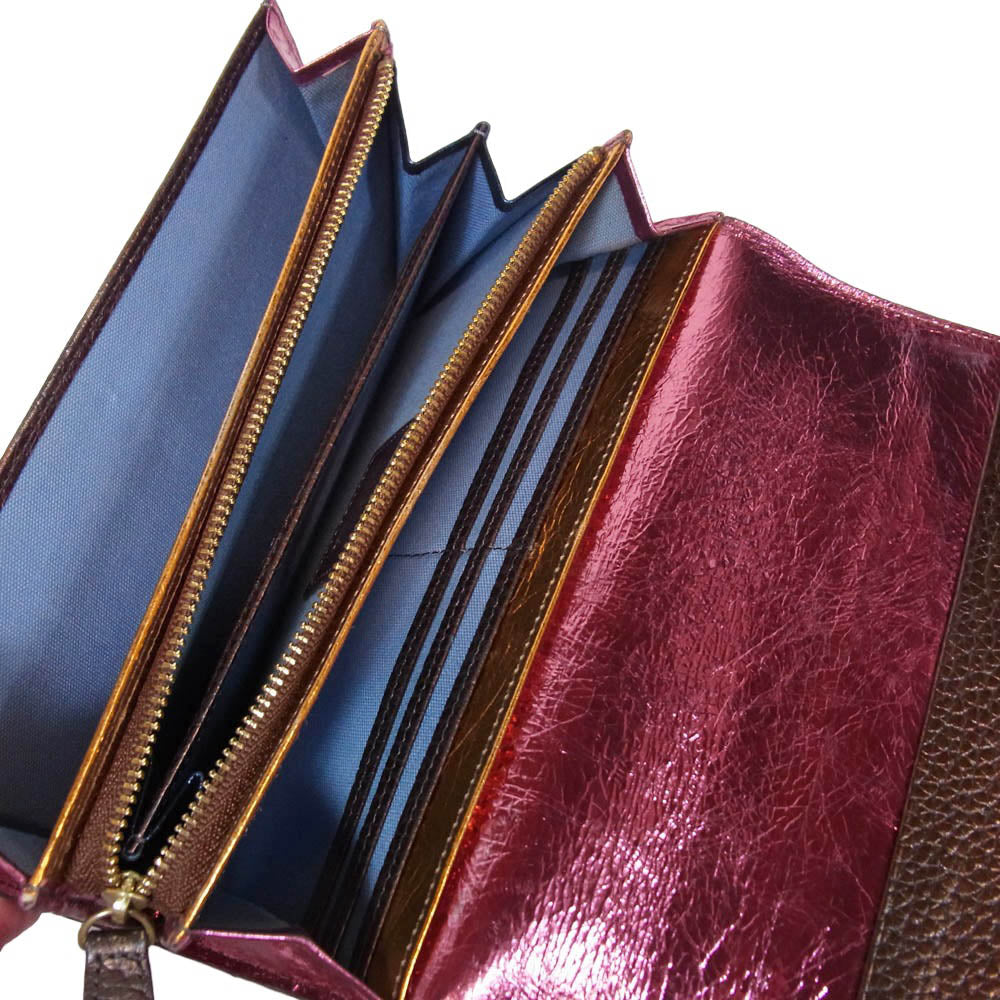 Vivienne Westwood ヴィヴィアンウエストウッド ウォレス・コレクション エナメル プリント オーブ ウォレット 長財布 マルチカラー系【中古】