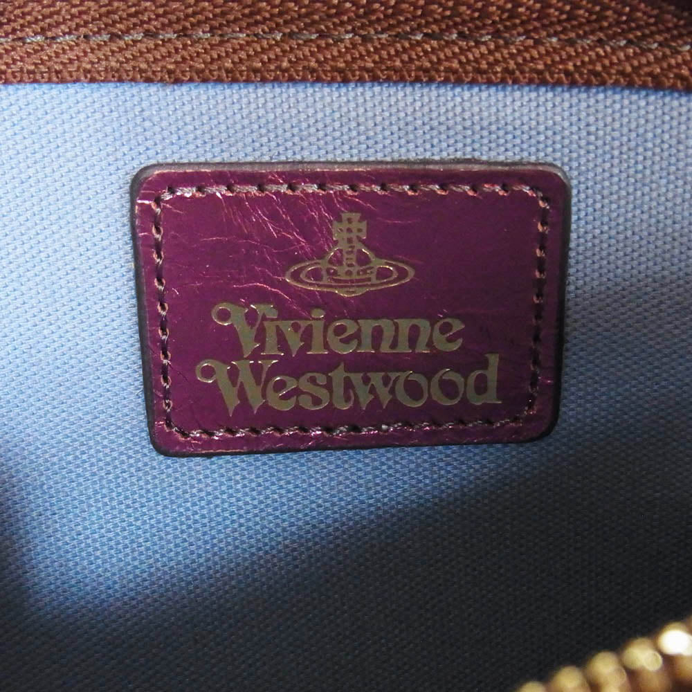Vivienne Westwood ヴィヴィアンウエストウッド ウォレス・コレクション エナメル プリント オーブ ウォレット 長財布 マルチカラー系【中古】