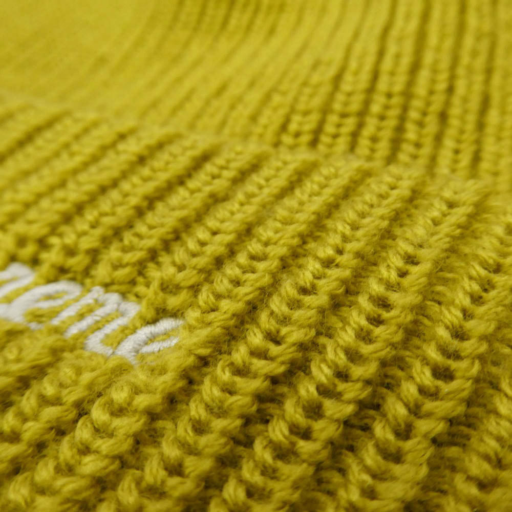 Supreme シュプリーム Loose Gauge Beanie ルーズゲージ ビーニー ニット キャップ ライムイエロー系【中古】