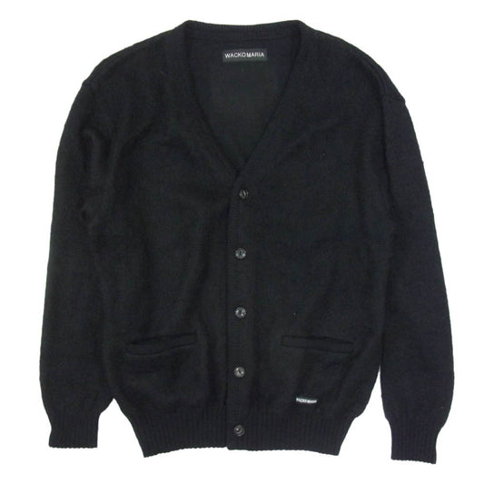 WACKO MARIA ワコマリア 25AW MOHAIR CARDIGAN TYPE-1ミックス ヘビー モヘア カーディガン ブラック系 L【中古】