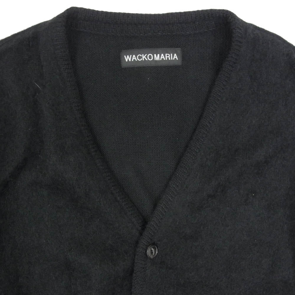 WACKO MARIA ワコマリア 25AW MOHAIR CARDIGAN TYPE-1ミックス ヘビー モヘア カーディガン ブラック系 L【中古】
