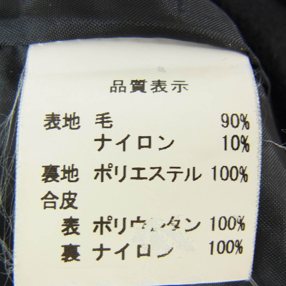 CRIMIE クライミー ウール メルトン レザーフラップ ジップアップ ジャケット ブラック系 M【中古】