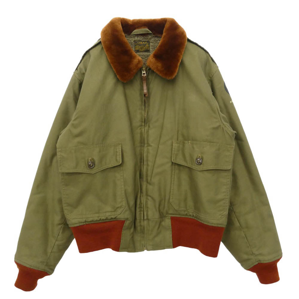 Buzz Rickson's バズリクソンズ BR10968 TYPE B-10 AIR FORCES フライト ミリタリー ジャケット カーキ系 40【中古】