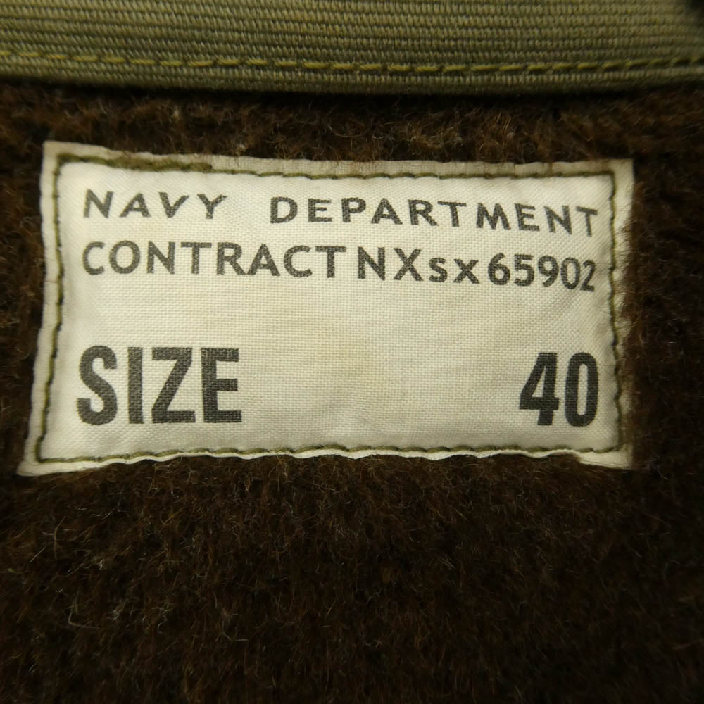 The REAL McCOY'S ザリアルマッコイズ 65902 US,NAVY N-1 ボアライニング デッキ ジャケット カーキ系 40【中古】