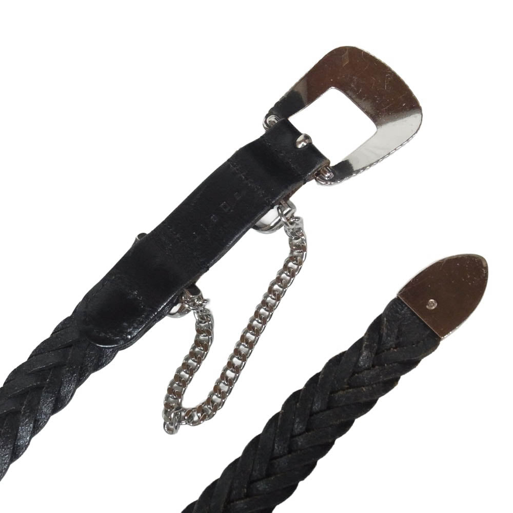 Jieda ジエダ LEATHER WESTERN BELT レザー ウエスタン ベルト ブラック系【中古】