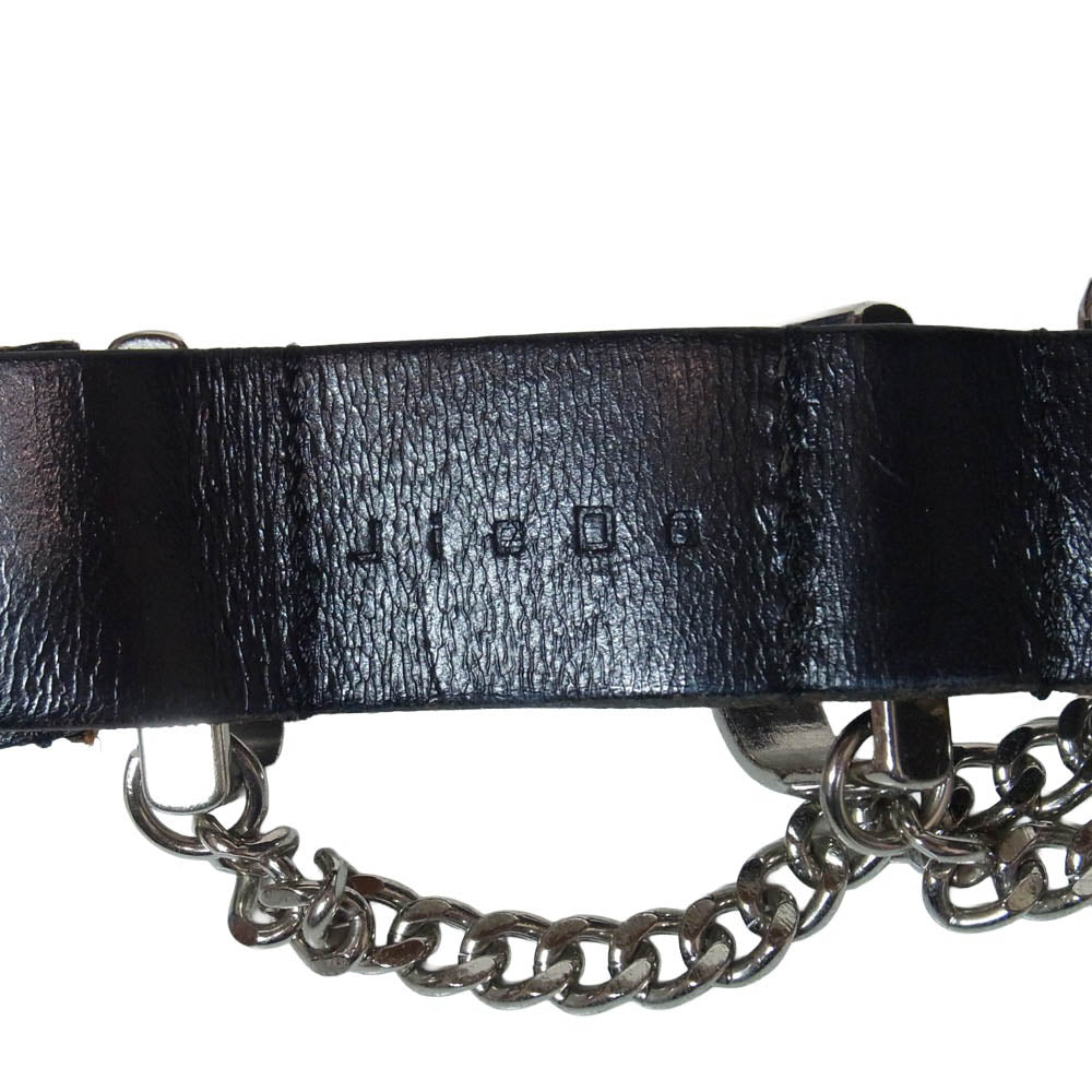 Jieda ジエダ LEATHER WESTERN BELT レザー ウエスタン ベルト ブラック系【中古】