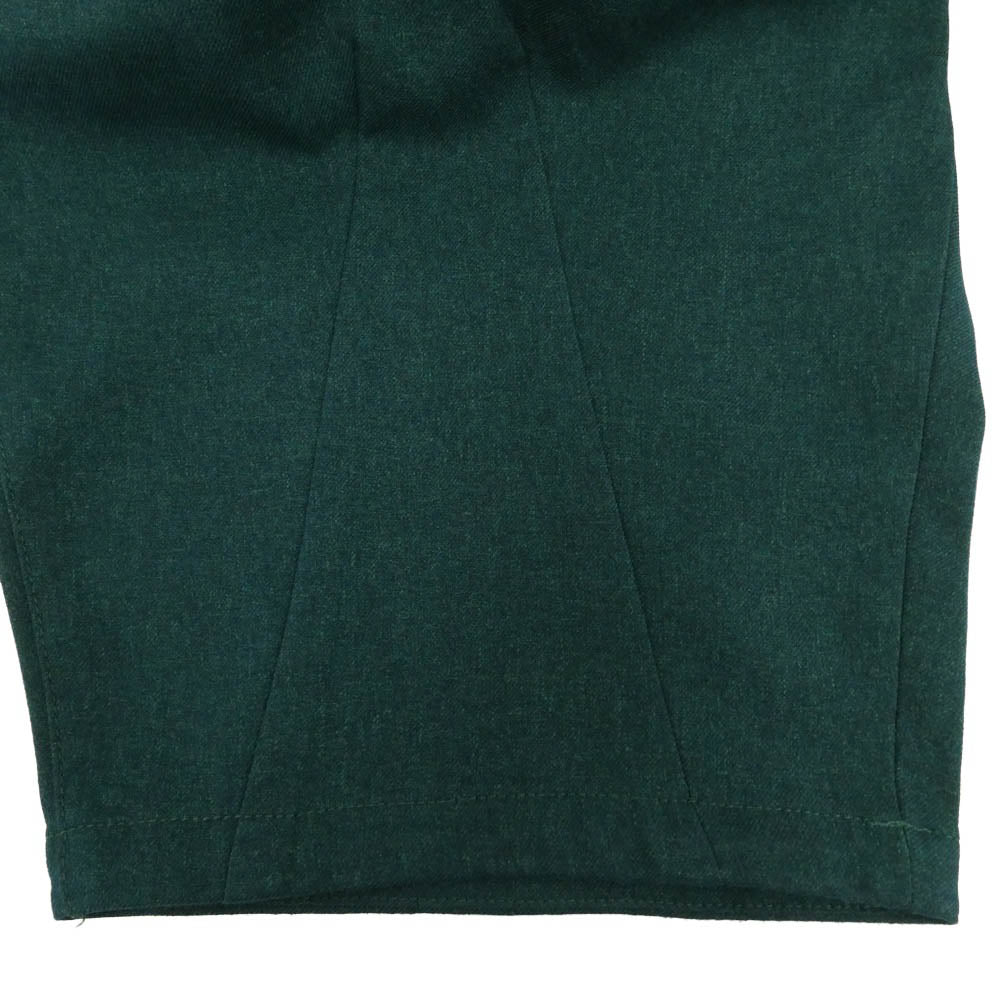 TIGHTBOOTH タイトブース 2タック ロゴ刺繍 ベルト バルーン スラックス パンツ グリーン系 L【中古】