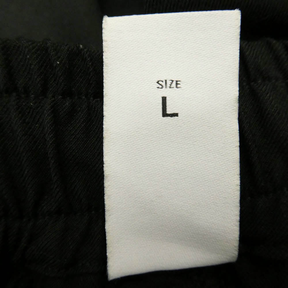 TIGHTBOOTH タイトブース 2タック ロゴ刺繍 ベルト バルーン スラックス パンツ ブラック系 L【中古】