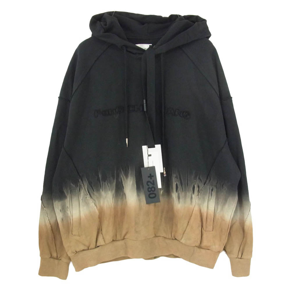フェン・チェン・ワン TIE-DYE HOODIE タイダイ柄 プルオーバー パーカー フディー ブラック系 M【美品】【中古】