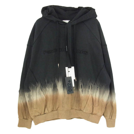 フェン・チェン・ワン TIE-DYE HOODIE タイダイ柄 プルオーバー パーカー フディー ブラック系 M【美品】【中古】