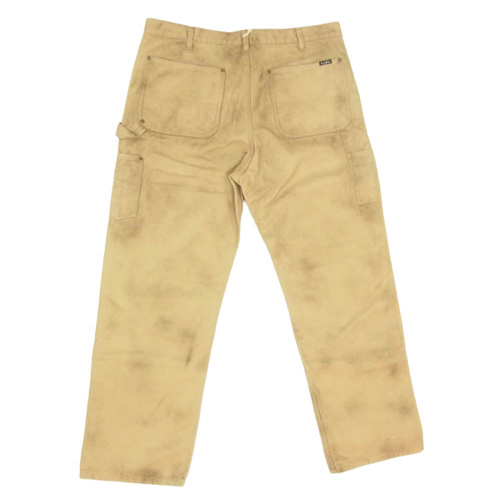 カミヤ 25AW G11PT026-0 BORO Duck Painter Pants ダメージ加工 ダブルニー ペインター パンツ ベージュ系 L【中古】