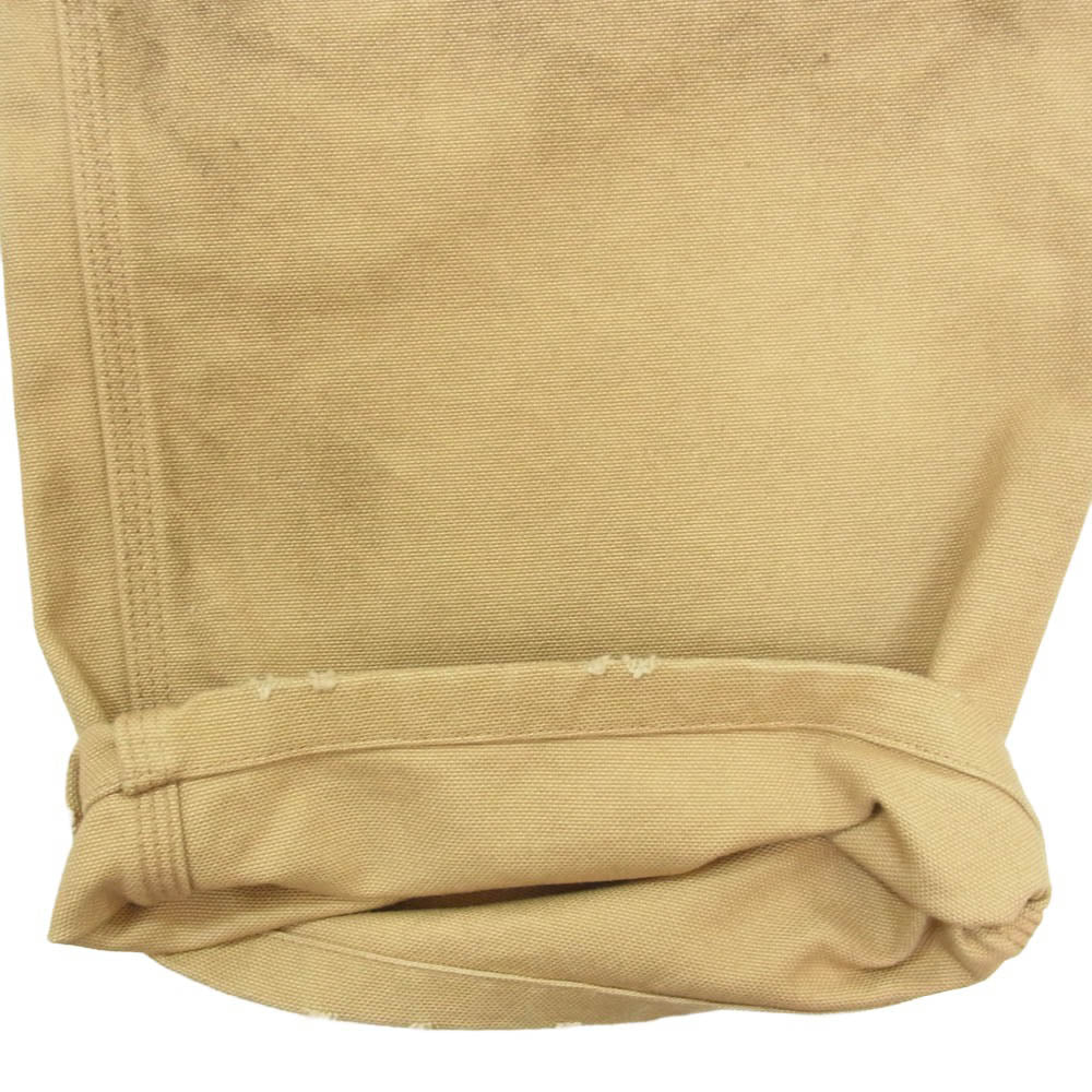 カミヤ 25AW G11PT026-0 BORO Duck Painter Pants ダメージ加工 ダブルニー ペインター パンツ ベージュ系 L【中古】