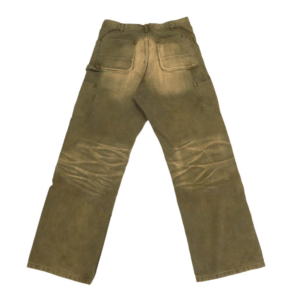 カミヤ 26AW G17PT099-0 Heavy Sun Faded Duck Painter Pants サンフェード ダメージ加工 ダブルニー パンツ カーキ系 L【美品】【中古】