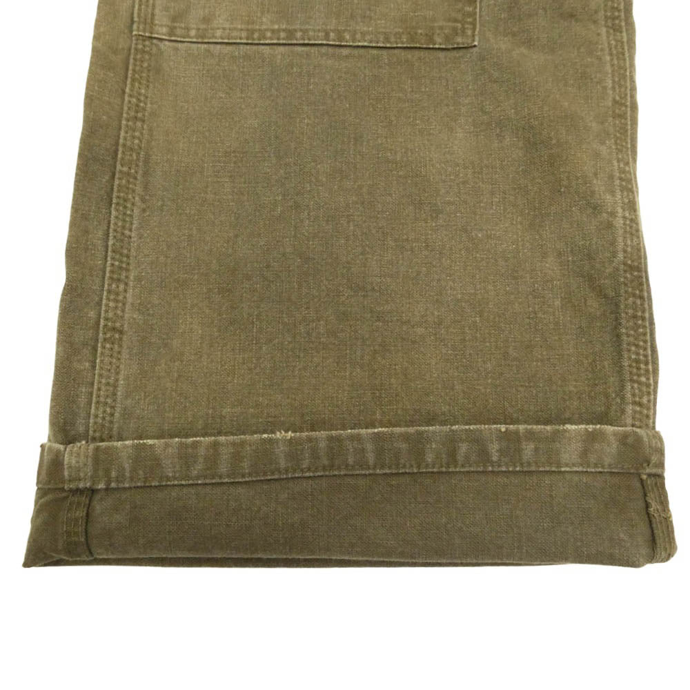カミヤ 26AW G17PT099-0 Heavy Sun Faded Duck Painter Pants サンフェード ダメージ加工 ダブルニー パンツ カーキ系 L【美品】【中古】