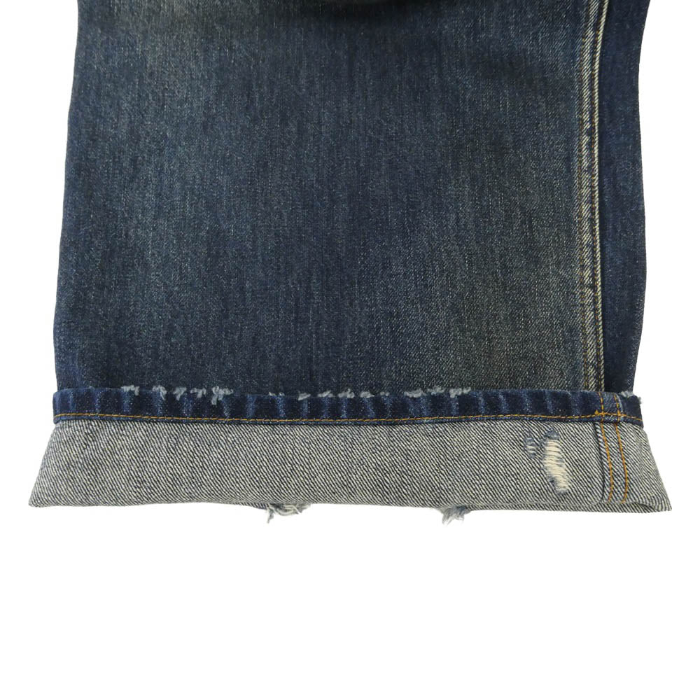 VETEMENTS ヴェトモン 26SS ME76DP072D TRASHED JEANS ダメージ加工 トラッシュド バギー デニム パンツ インディゴブルー系 33【中古】
