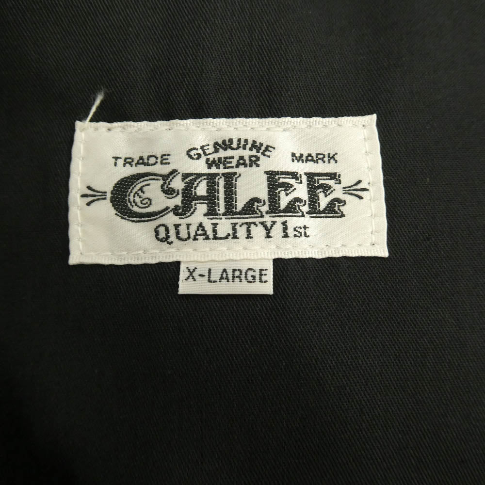 CALEE キャリー CL-26AWPT002 MELANGE TWILL EASY SLACKS イージー スラックス パンツ 日本製 ブラック系 XL【中古】