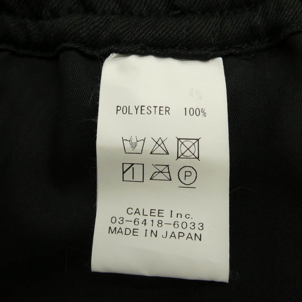 CALEE キャリー CL-26AWPT002 MELANGE TWILL EASY SLACKS イージー スラックス パンツ 日本製 ブラック系 XL【中古】