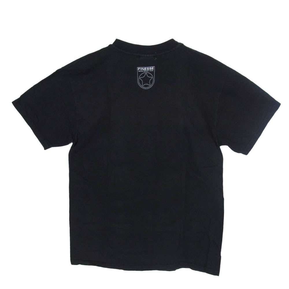 GOODENOUGH グッドイナフ 90s FINESSE Hanes BEEFY フィネス ヘインズ 半袖 スター プリント Tシャツ ブラック イエロー ブラック系 M【中古】