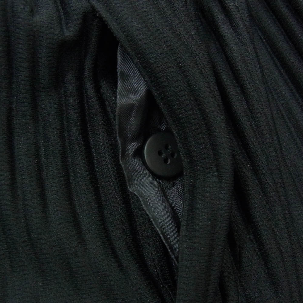 HOMME PLISSE ISSEY MIYAKE オム プリッセ イッセイミヤケ 20SS HP01JF122 プリーツ 加工 ワイド テーパード クロップド イージー パンツ ブラック系 2【中古】