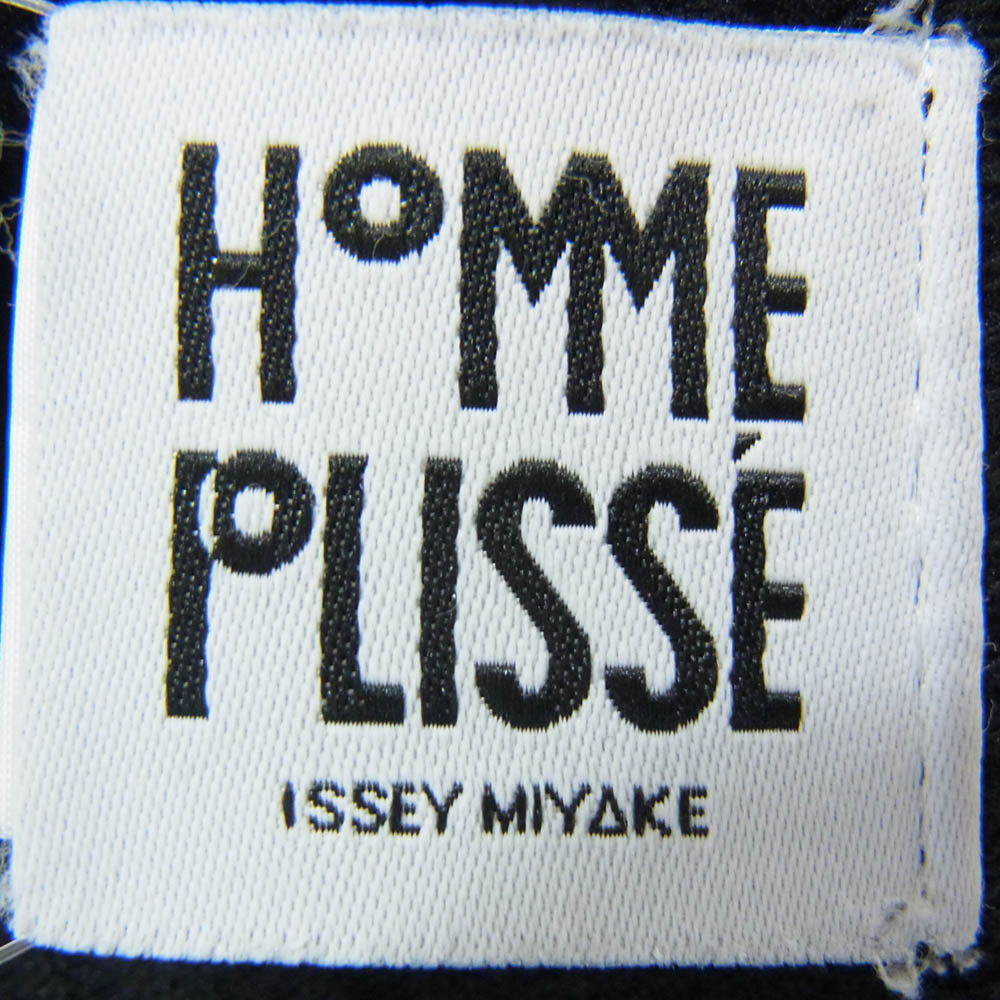 HOMME PLISSE ISSEY MIYAKE オム プリッセ イッセイミヤケ 20SS HP01JF122 プリーツ 加工 ワイド テーパード クロップド イージー パンツ ブラック系 2【中古】