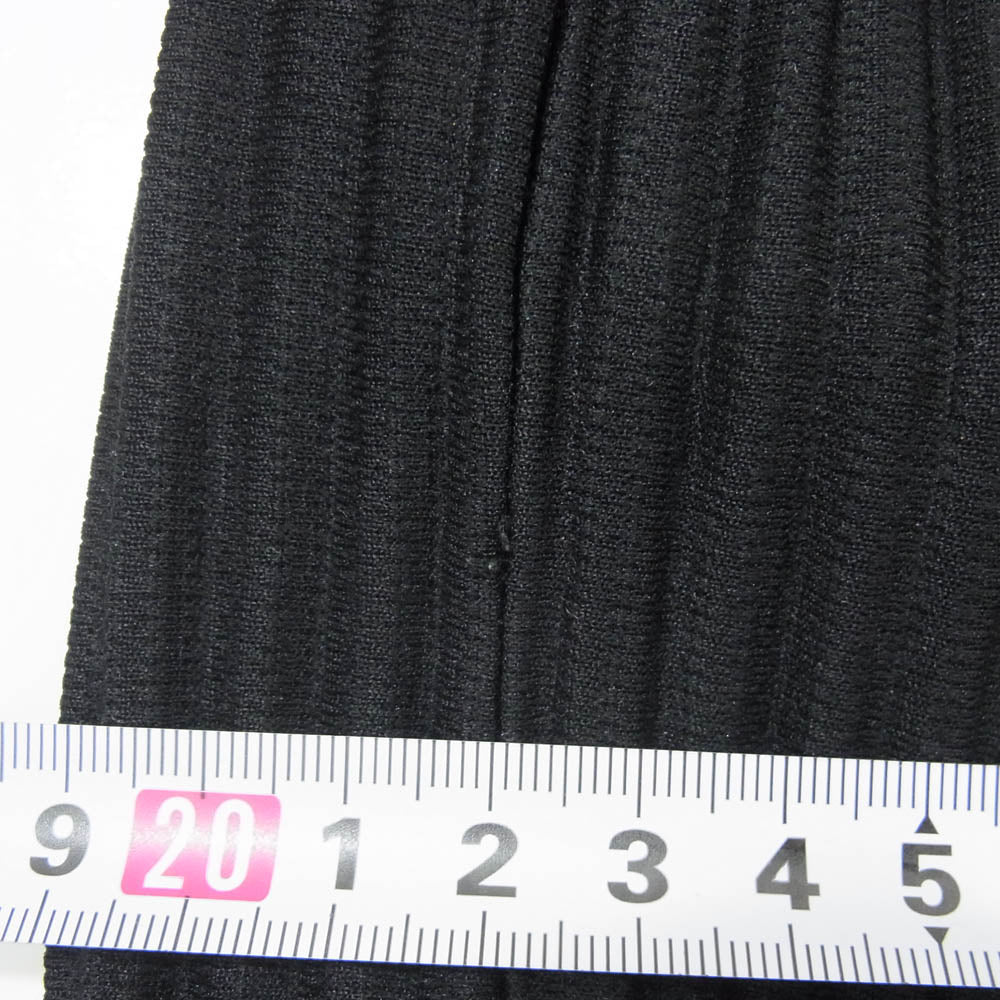 HOMME PLISSE ISSEY MIYAKE オム プリッセ イッセイミヤケ 20SS HP01JF122 プリーツ 加工 ワイド テーパード クロップド イージー パンツ ブラック系 2【中古】