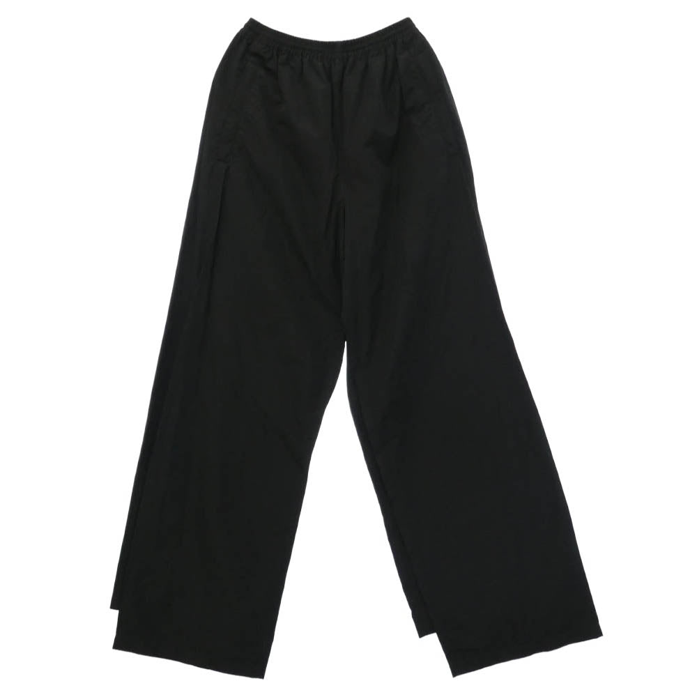 BALENCIAGA バレンシアガ 23SS 770502 TNQ25 Double Front Tracksuit Trousers ダブルフロント レイヤードワイド バギー パンツ ブラック系 XXS【中古】