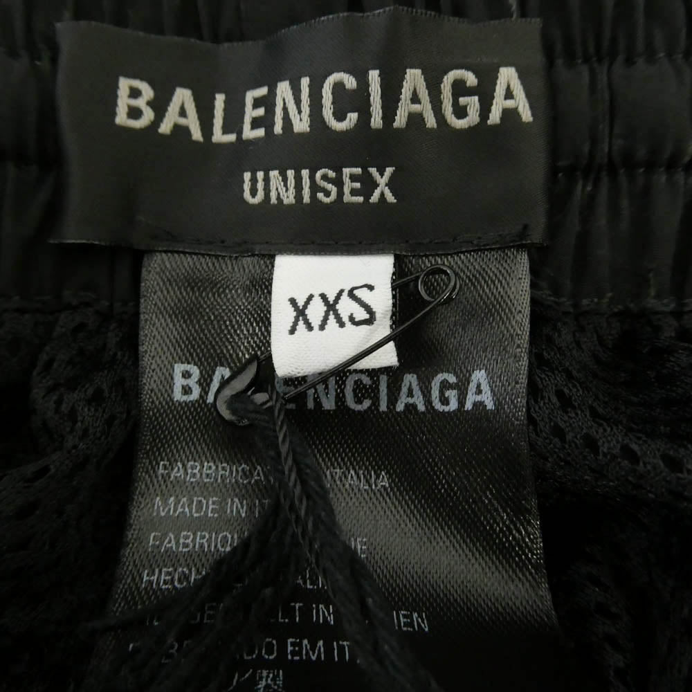 BALENCIAGA バレンシアガ 23SS 770502 TNQ25 Double Front Tracksuit Trousers ダブルフロント レイヤードワイド バギー パンツ ブラック系 XXS【中古】