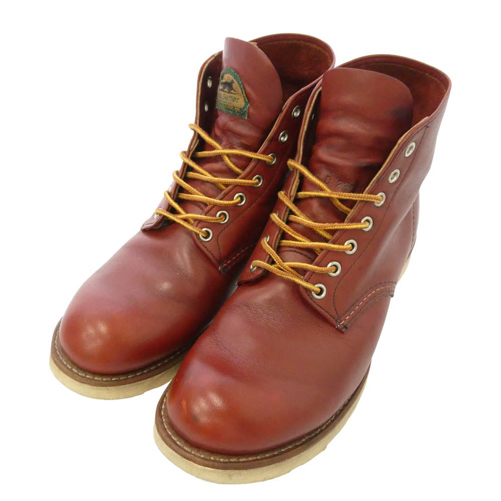 RED WING レッドウィング BEAMS ビームス 9872 × BEAMS ビームス 別注 半円犬タグ アイリッシュセッター プレーントゥ ブーツ ブラウン系 US10D【中古】