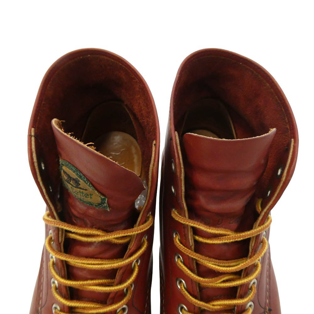 RED WING レッドウィング BEAMS ビームス 9872 × BEAMS ビームス 別注 半円犬タグ アイリッシュセッター プレーントゥ ブーツ ブラウン系 US10D【中古】