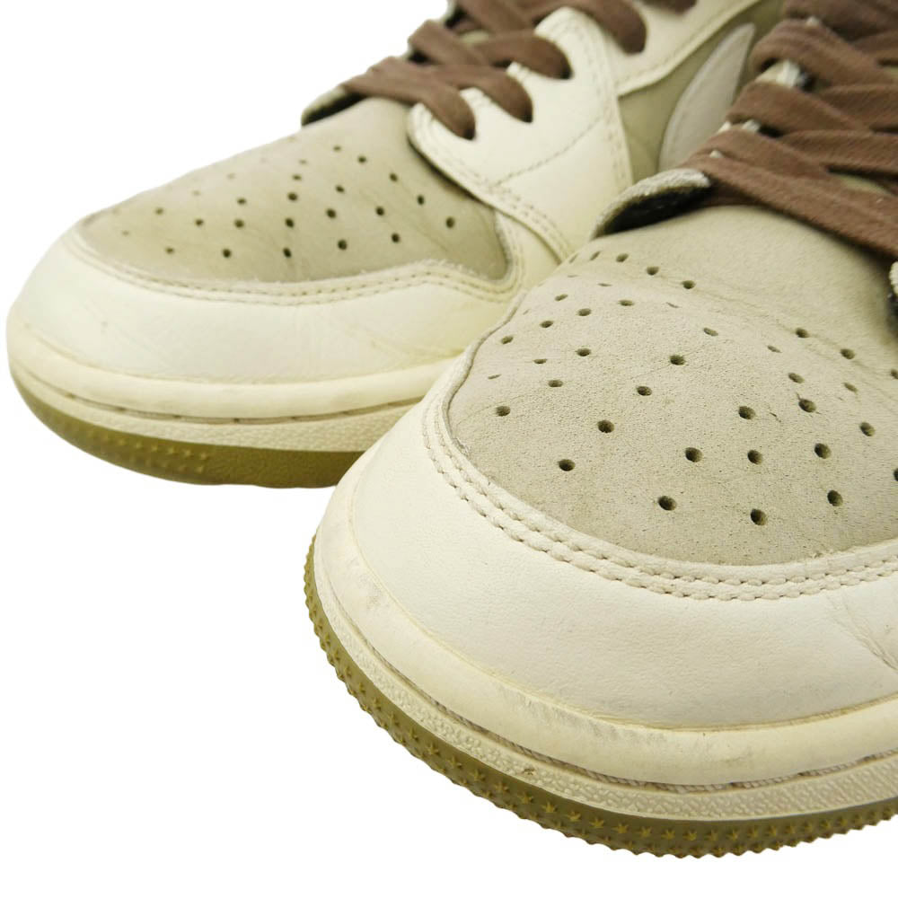 NIKE ナイキ FZ3124-200 【フェイクバスターズ鑑定済】× Travis Scott トラヴィススコット Air Jordan 1 Low Golf NRG エアジョーダン1 ロー ゴルフ NRG スニーカー ライトカーキ系 26.5cm【中古】