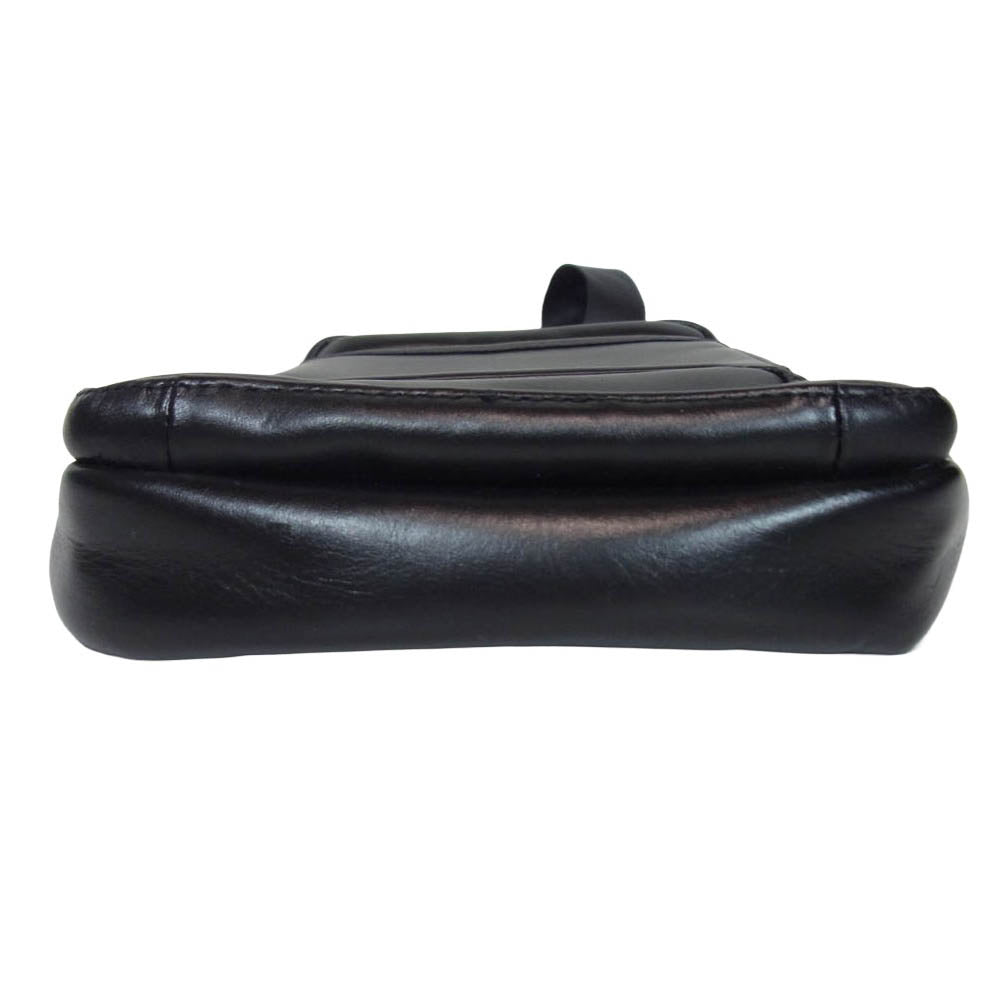 LUGGAGE LABEL ラゲッジレーベル 021-01261 ELEMENT SLING SHOULDER BAG エレメント スリングショルダー バッグ クローム鞣し スコッチガードTM加工 ボディバッグ ブラック系【美品】【中古】