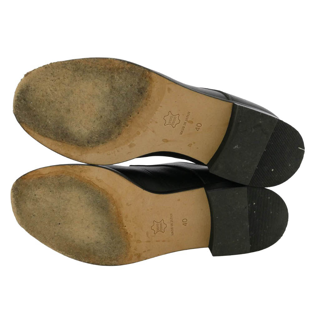 アルコレッタパドローネ AP8759-2001-24A EX DERBY PLAIN TOE SHOES ダービー プレーントゥ レザー シューズ ブラック系 40【中古】