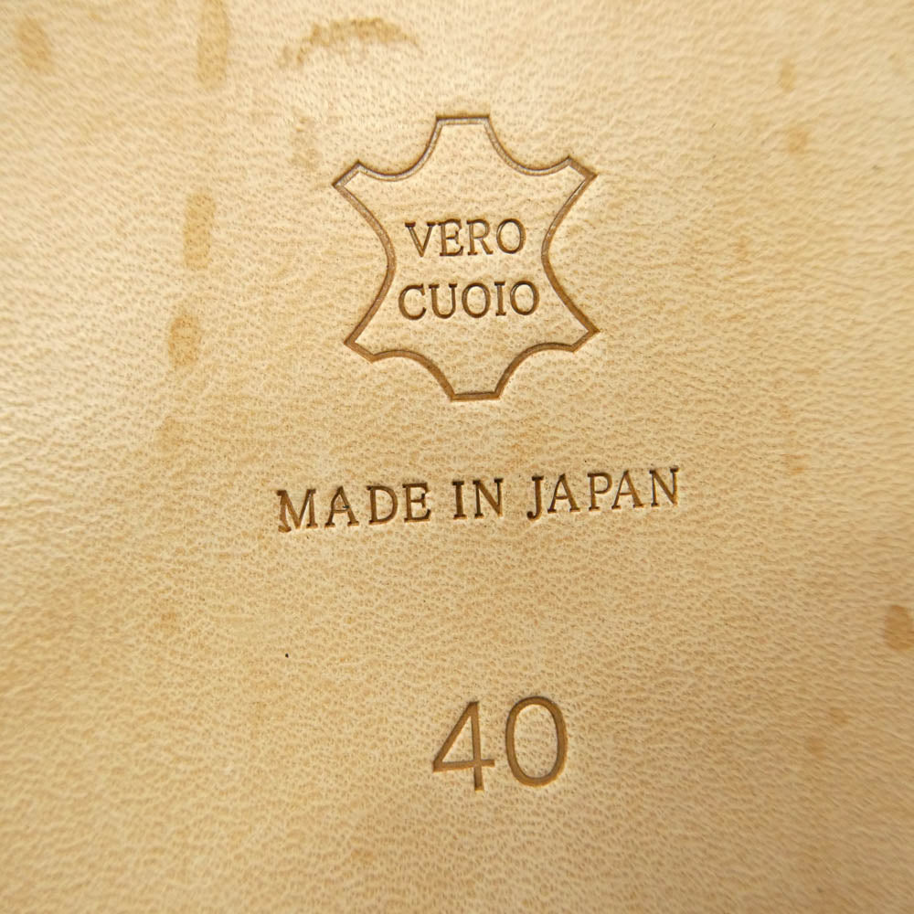 アルコレッタパドローネ AP8759-2001-24A EX DERBY PLAIN TOE SHOES ダービー プレーントゥ レザー シューズ ブラック系 40【中古】