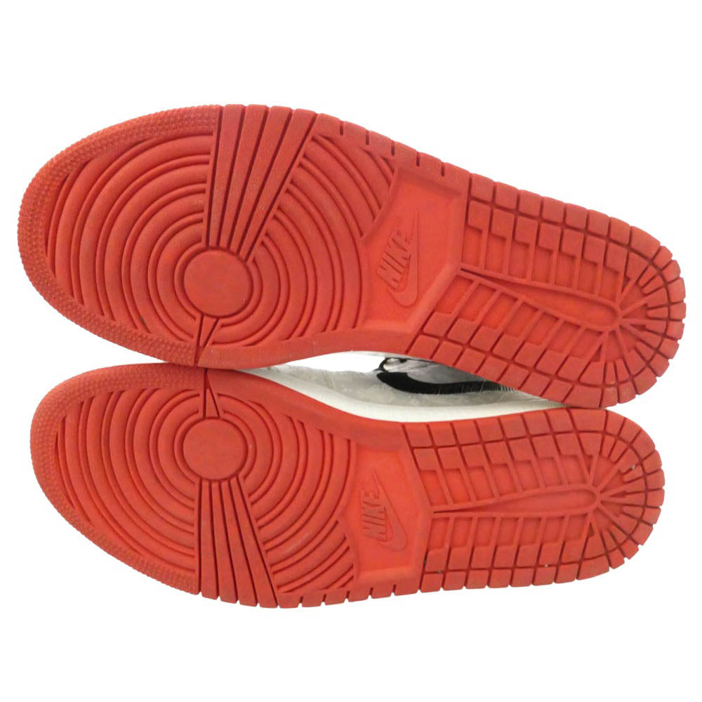 NIKE ナイキ CU2804-100 x CLOT クロット Air Jordan 1 Mid SE Fearless AJ1 ミッド フィアレス スニーカー シルバー系 ブラック系 27cm【中古】