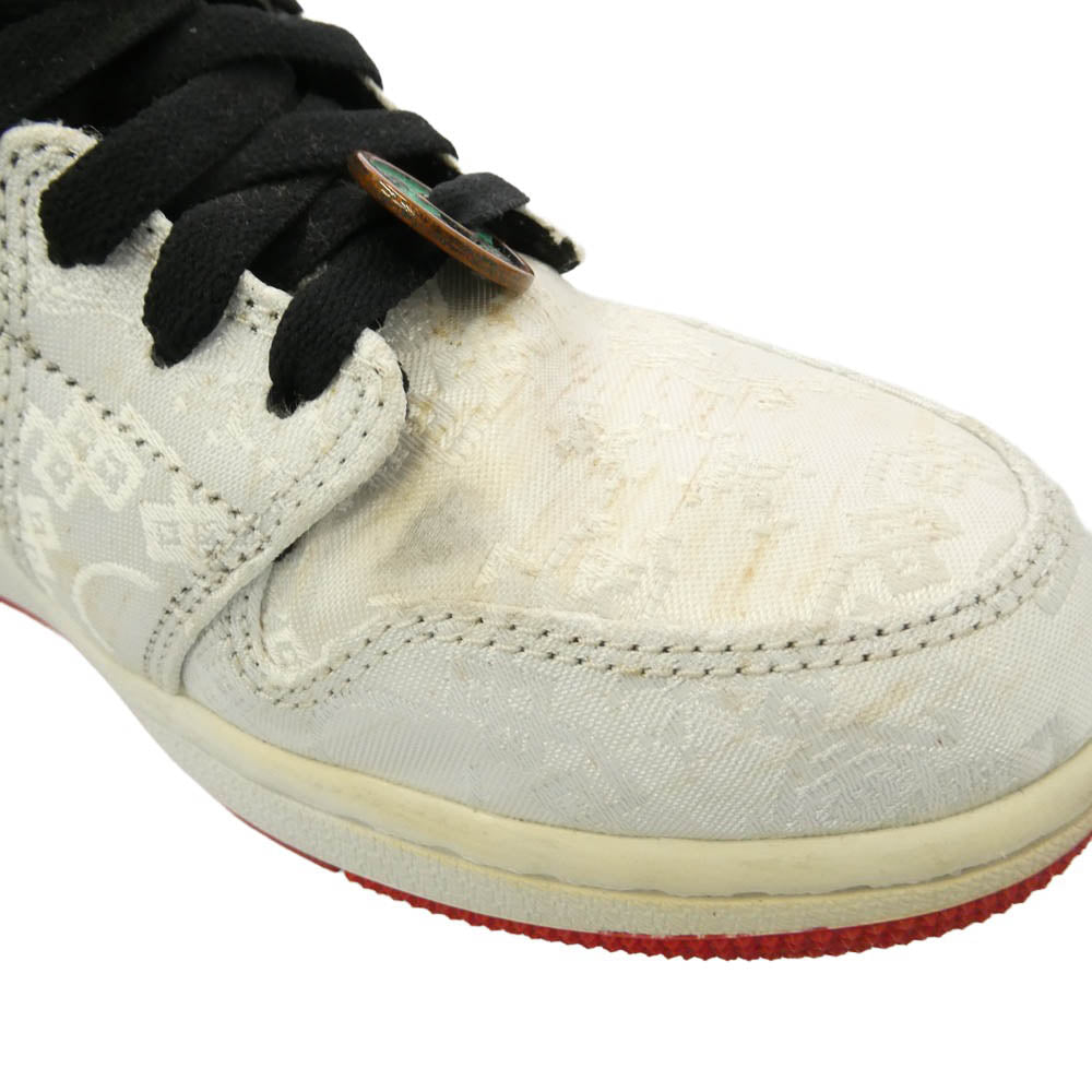 NIKE ナイキ CU2804-100 x CLOT クロット Air Jordan 1 Mid SE Fearless AJ1 ミッド フィアレス スニーカー シルバー系 ブラック系 27cm【中古】