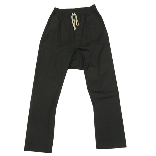 Rick Owens リックオウエンス 26AW RU02F4380-TE Cotton Poplin Drawstring Long コットン ポプリン ドローストリング ロング パンツ ブラック系 IT48【中古】
