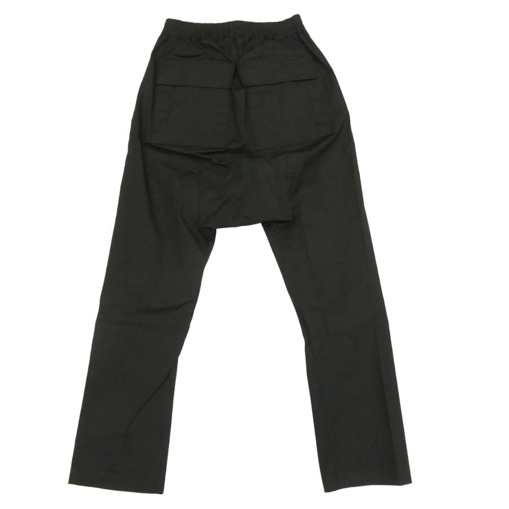 Rick Owens リックオウエンス 26AW RU02F4380-TE Cotton Poplin Drawstring Long コットン ポプリン ドローストリング ロング パンツ ブラック系 IT48【中古】