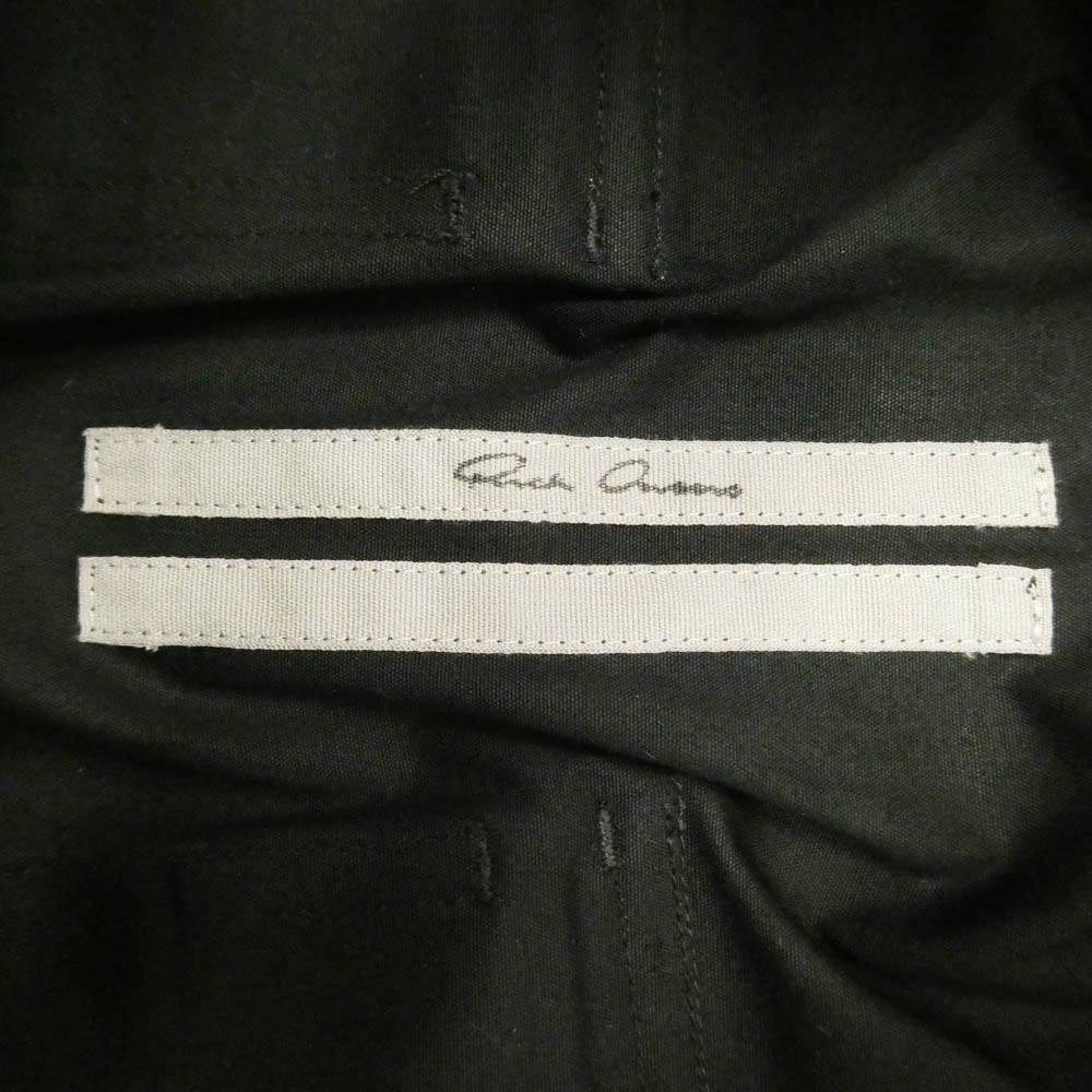 Rick Owens リックオウエンス 26AW RU02F4380-TE Cotton Poplin Drawstring Long コットン ポプリン ドローストリング ロング パンツ ブラック系 IT48【中古】