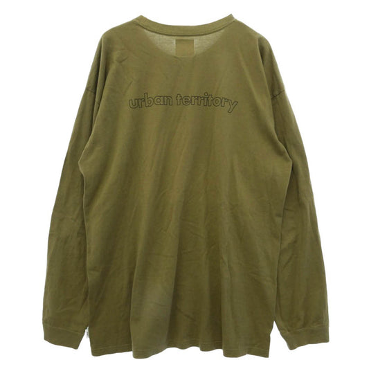 WTAPS ダブルタップス 21SS 211ATDT-LT01S WTVUA LS TEE プリント 長袖 Tシャツ カーキ系 04【中古】