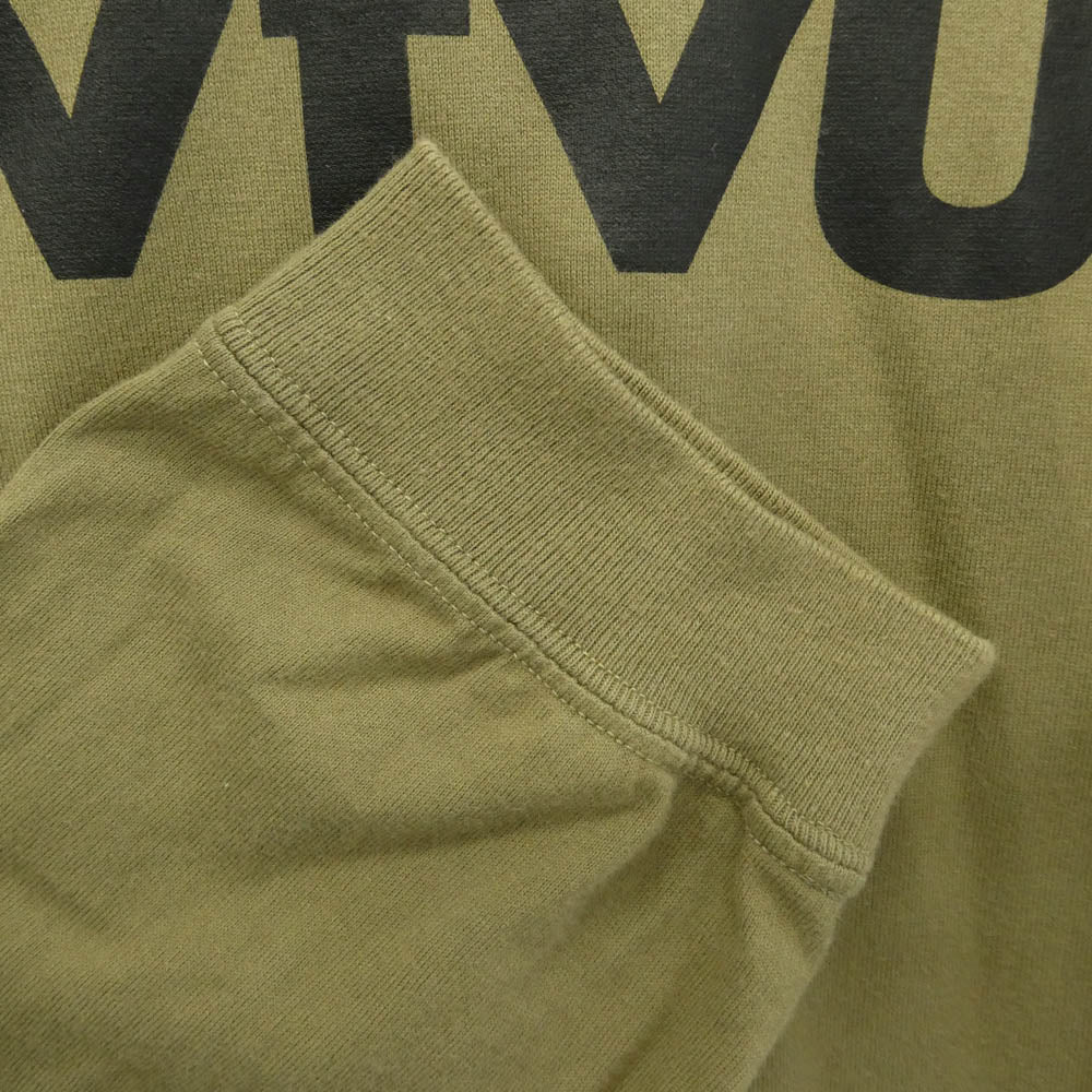 WTAPS ダブルタップス 21SS 211ATDT-LT01S WTVUA LS TEE プリント 長袖 Tシャツ カーキ系 04【中古】