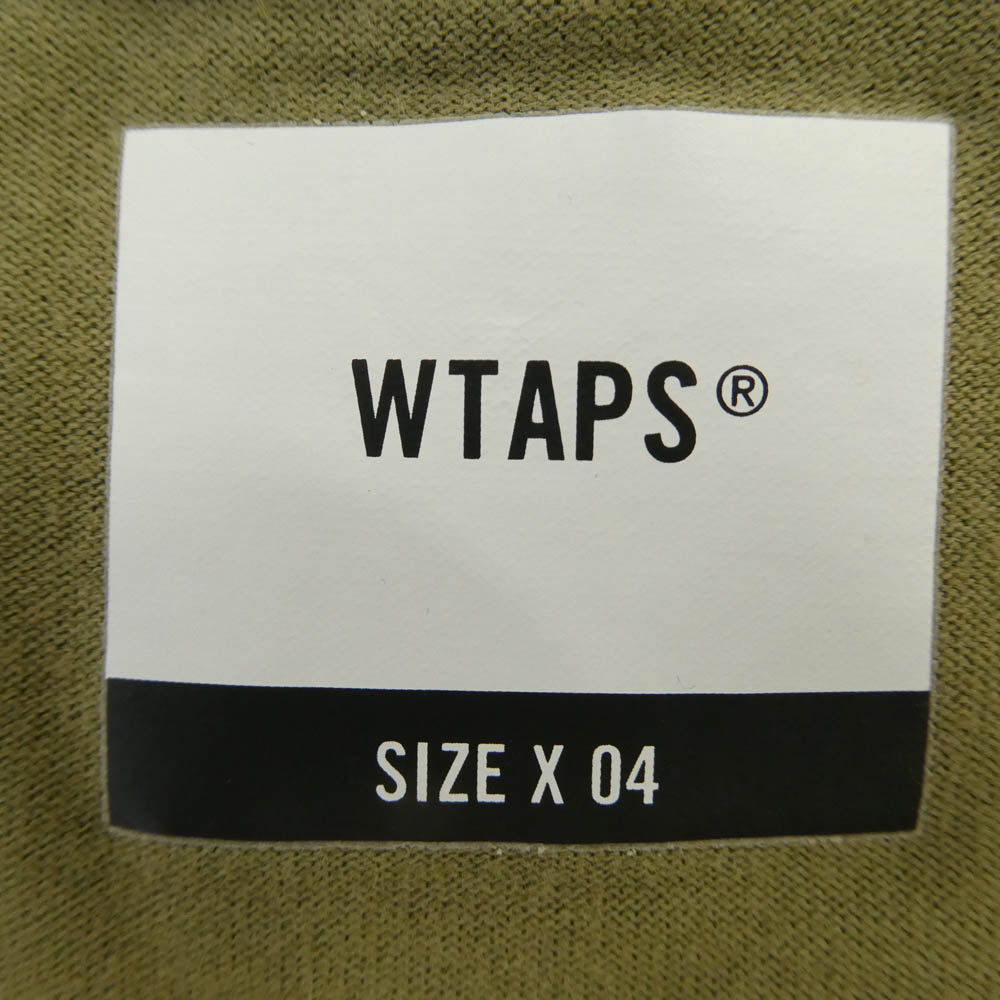 WTAPS ダブルタップス 21SS 211ATDT-LT01S WTVUA LS TEE プリント 長袖 Tシャツ カーキ系 04【中古】